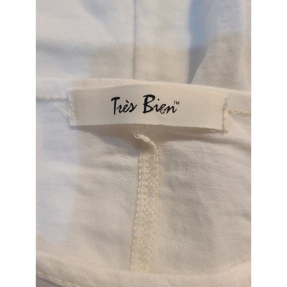 Tres Bien small women's white oversized tee - Picture 3 of 6